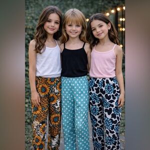 3 pack girls boho pants